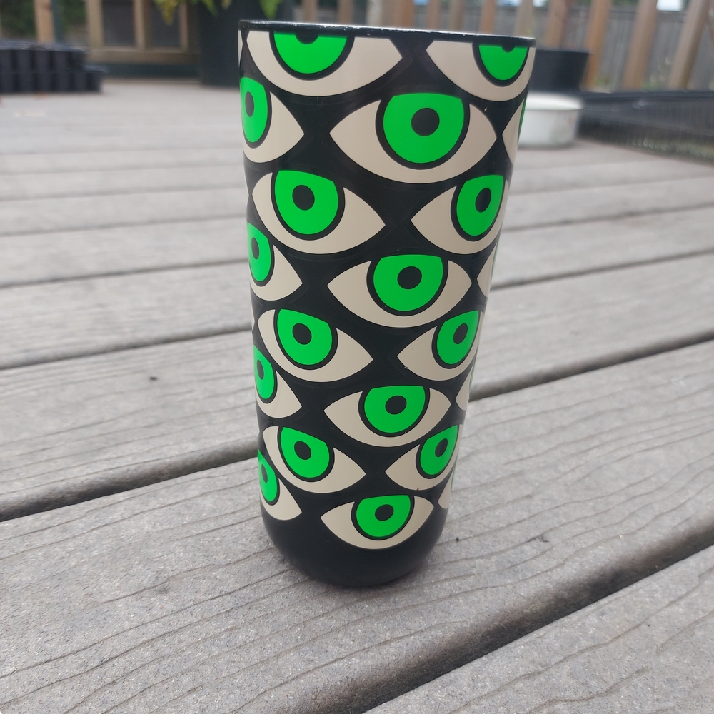 Eye Pattern Black Tumbler